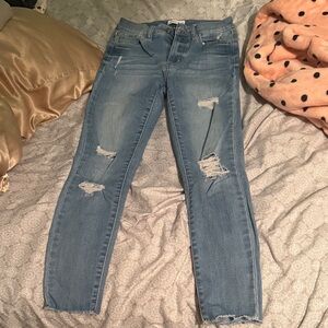 Stylish Light Blue Women's Straight Leg Jeans